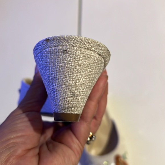 JCREW Collection Beaded Mini-Wedge Mules size 8 - Picture 5 of 10